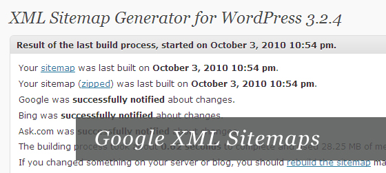 google-xml-sitemap-generator Google XML sitemaps plugin