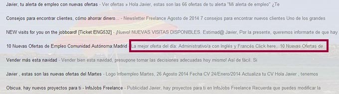 vista previa del email