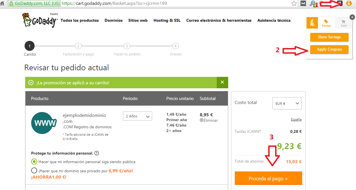 aplicar cupones descuento honey